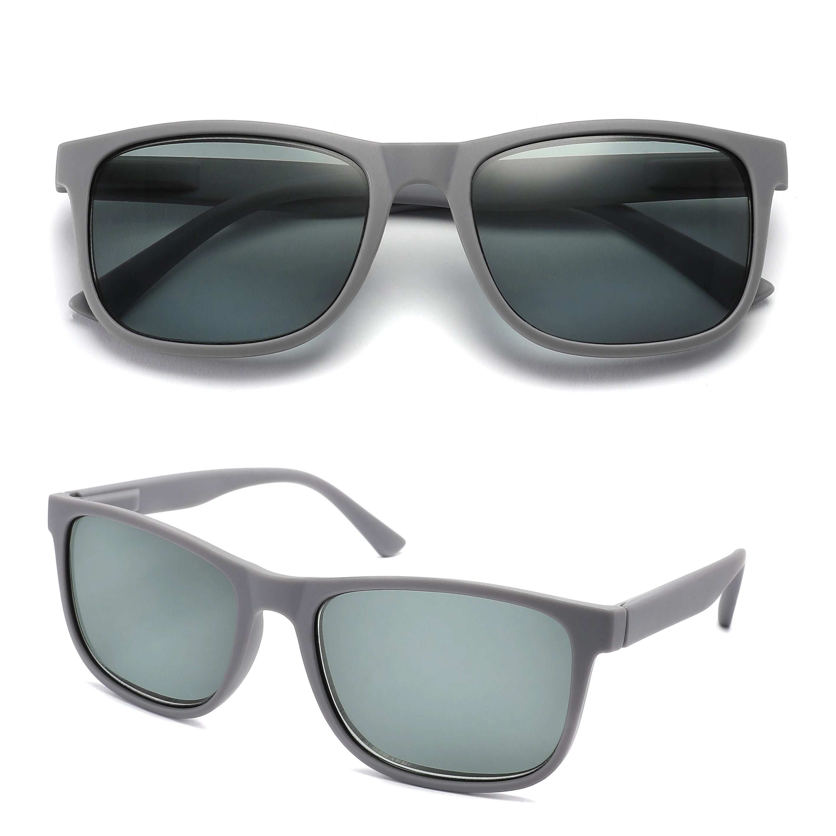 Lesesonnenbrille für Damen und Herren, quadratisch, klassischer Rahmen für den Außenbereich, Sonnenbrille, Lesebrille mit Dioptrien-Federscharnier