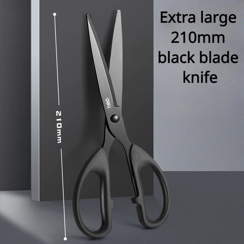 Deli 210/175mm Schwarz Edelstahl Schere Business Büro Schreibwaren Hause Schneider Schere Küche Messer Cutter Schneiden Werkzeug