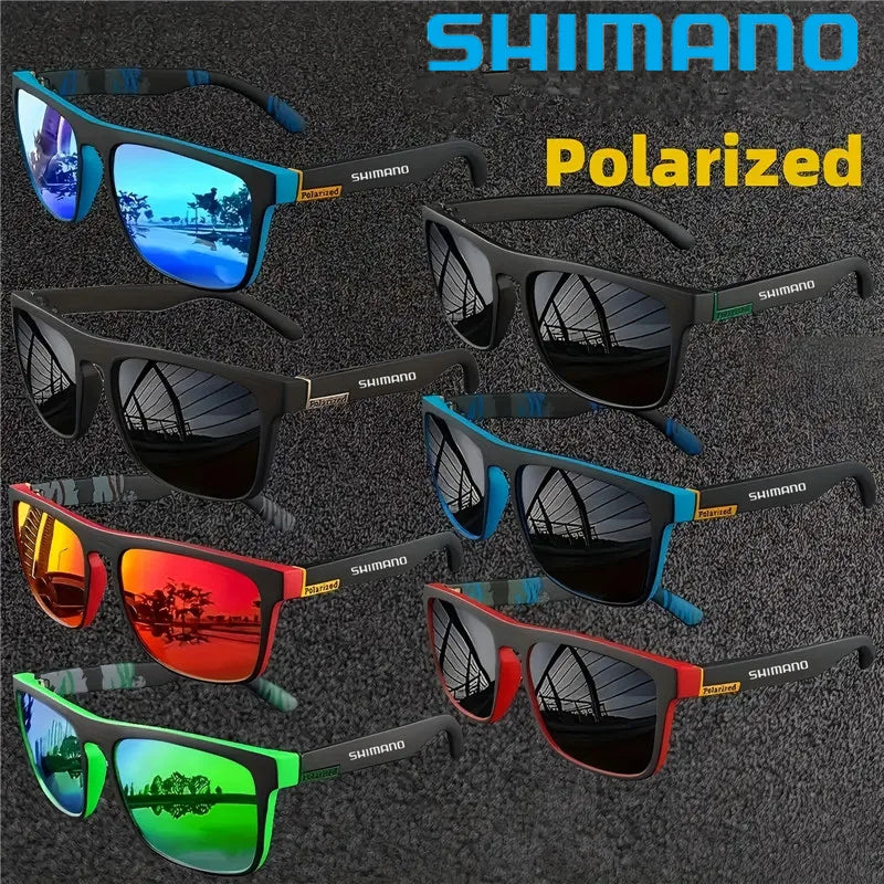 Klassische quadratische polarisierte Unisex-Outdoor-Sport-Sonnenbrille zum Angeln, Jagen, Radfahren, Fahren, Bergsteigen, UV400, blendfrei