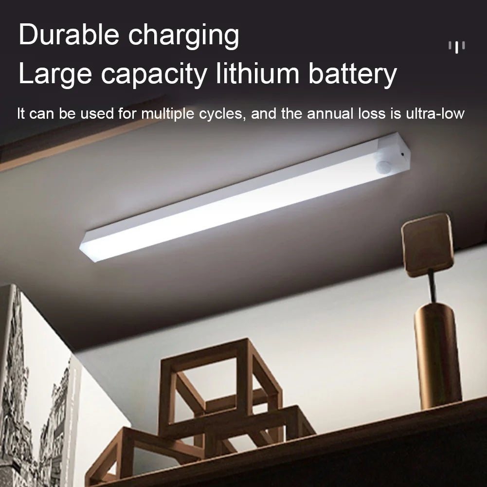 LED Motion Sensor Licht Drahtlose LED Nachtlicht Typ C Wiederaufladbare Licht Schrank Garderobe Lampe Treppe Hintergrundbeleuchtung Für Küche