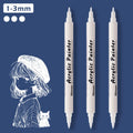 1-5 Teile/satz Klassische Weiße Tinte Gel Stift Highlight Marker Weiße Tinte Verschiedene Punkt Feine Medium Bold für Journaling kunst Zeichnung