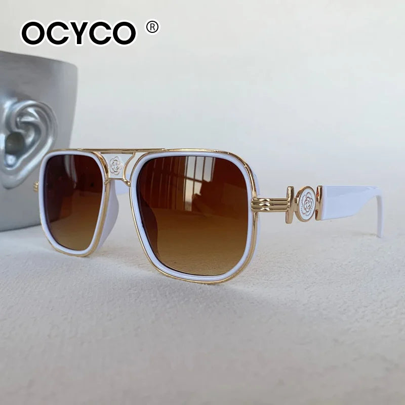 Mode Vintage Quadrat Sonnenbrille Männer Frauen Luxus Marke Sonnenbrille UV400 Stilvolle Schutz Brillen Oculos De Sol