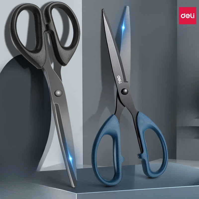 Deli 210/175mm Schwarz Edelstahl Schere Business Büro Schreibwaren Hause Schneider Schere Küche Messer Cutter Schneiden Werkzeug