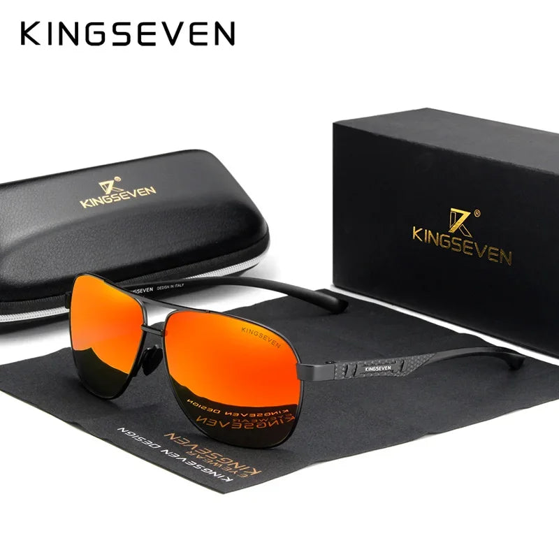 KINGSEVEN Polarisierte Aluminium Sonnenbrille Männer UV400 HD Objektiv Pilot Augenschutz Photochrome Gläser Frauen Nachtsicht Brillen