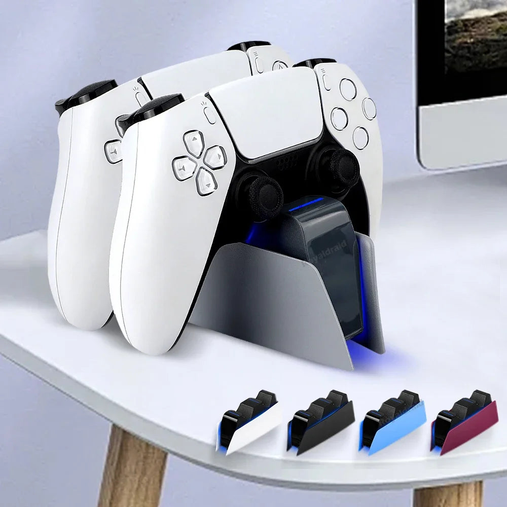 5 FARBEN für PS5-Controller, Ladestation, Dual-Schnellladestation für PS5, Typ C und PS5-Edge-Game-Controller mit LED-Anzeige