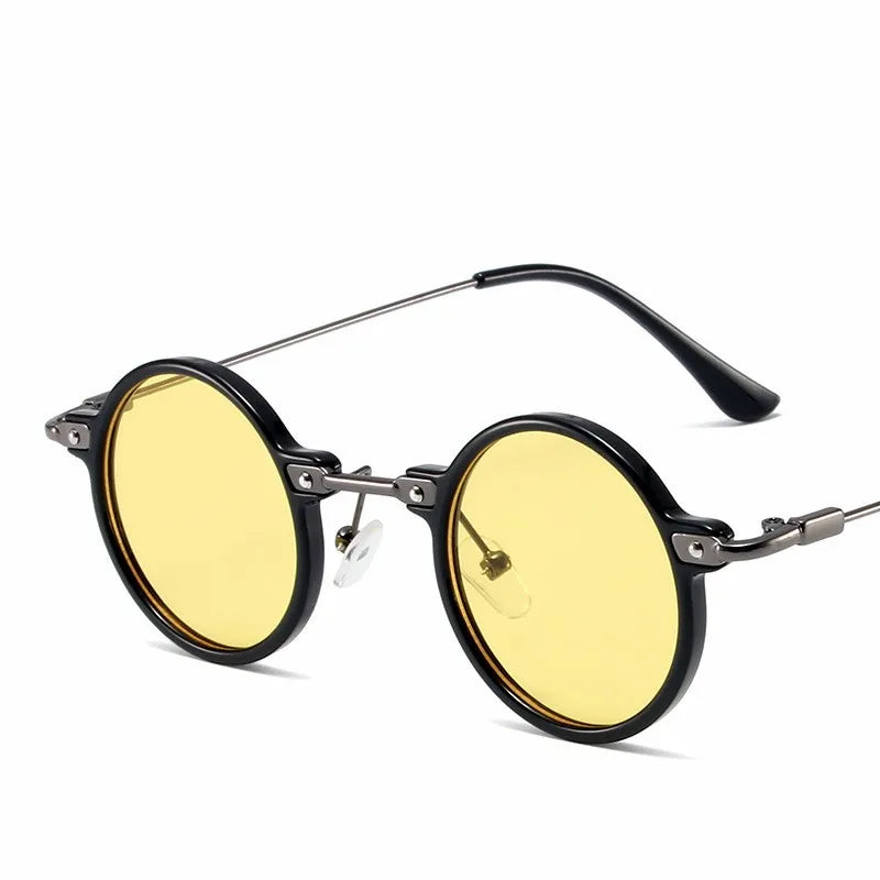 Runde Sonnenbrille für Männer Frauen Retro Steampunk Sonnenbrille männlich weiblich Marke Designer Metallrahmen Brillen Sonnenbrillen oculos de sol