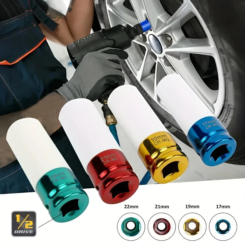 3/4 stücke 1/2 Zoll Antriebsrad Schutz Auswirkungen Mutter Steckschlüssel Reifen Schutzhülse Reparatur Werkzeug Set