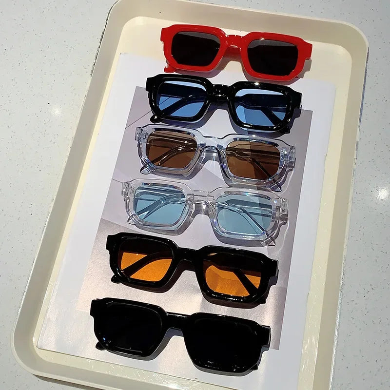 Neue Herren Vintage Rechteckige Sonnenbrille Mode Retro Sonnenbrillen Luxus Markendesign Brillen UV400 Eyewear Damen Schutzbrillen