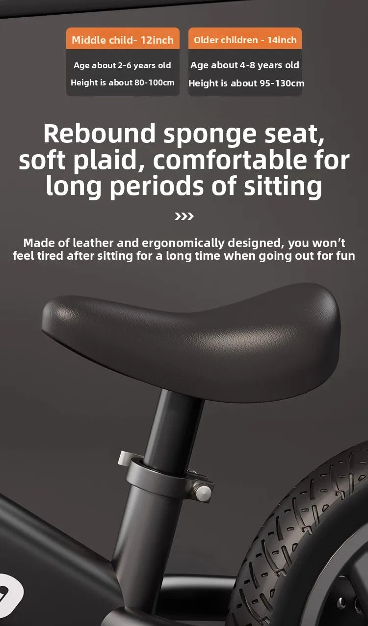 Kinder-Laufrad ohne Pedale, zweirädriger Roller, Fahrrad, Rutsche, Spielzeug, Yo-Yo-Fahrrad