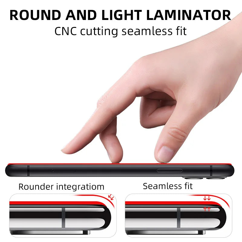 9D-Displayschutz aus gehärtetem Glas für iPhone 16 Pro Max 17 16e 15 14 13 12 11 Schutzglas für iPhone X XR XS Max 7 8 Plus