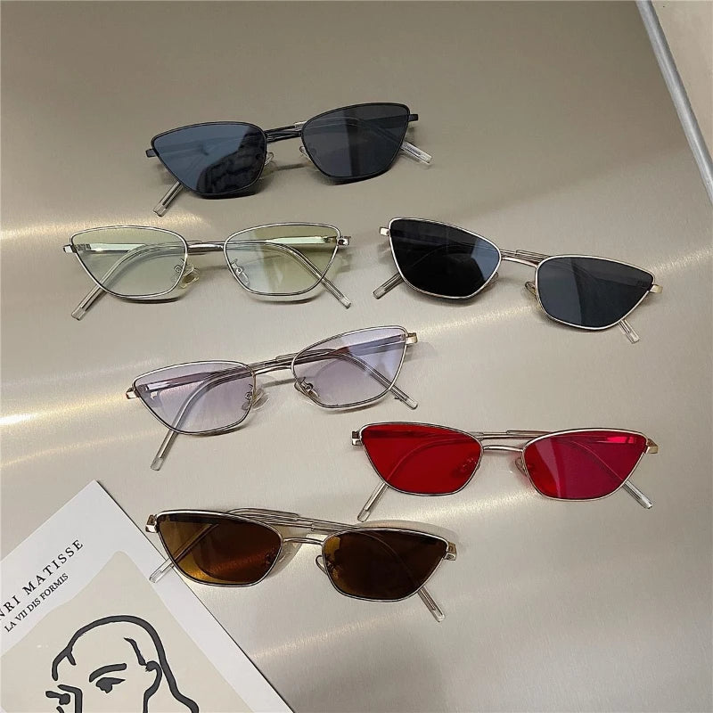 Sonnenbrille für Damen, klassisch, modisch, übergroß, antireflexig, Vintage, quadratisch, Metall-Sonnenbrille, Fahrbrille, UV400, О