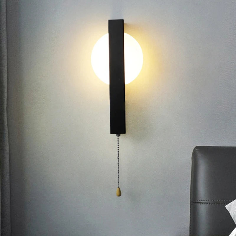 Nordic Wand Lampen mit Pull Schalter Abajur Para Quarto Lampe De Chevet Lampe für Schlafzimmer Arandela Wohnkultur Decoracion Ha