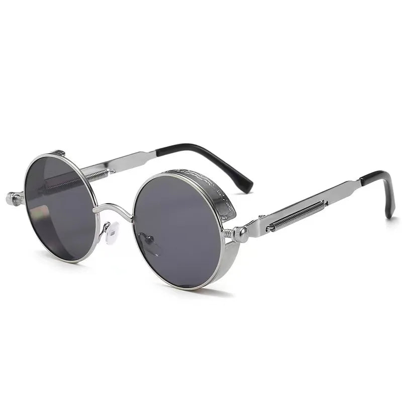 Runde Sonnenbrille Mann Gothic Steampunk Sonnenbrille für Frauen Marke Designer Vintage Mode Metall Shades Brillen Gafas De Sol