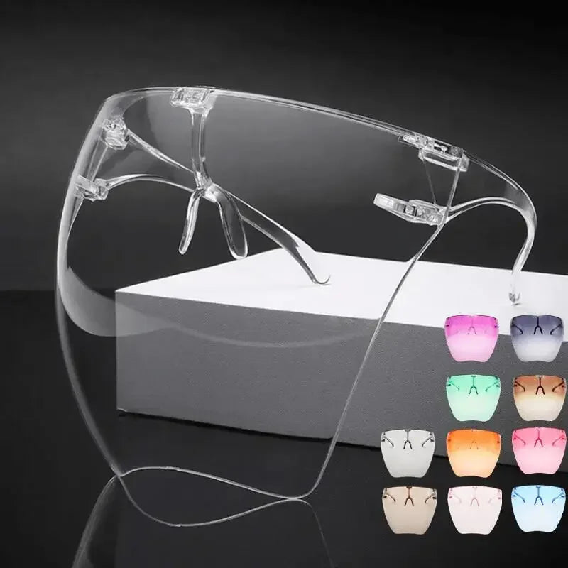 Vollgesichts-Sonnenbrille, Maske für Damen und Herren, schützende Gesichtsschutzbrille, bedeckte kugelförmige Linse, Anti-Spray-Fahrrad-Sonnenbrille
