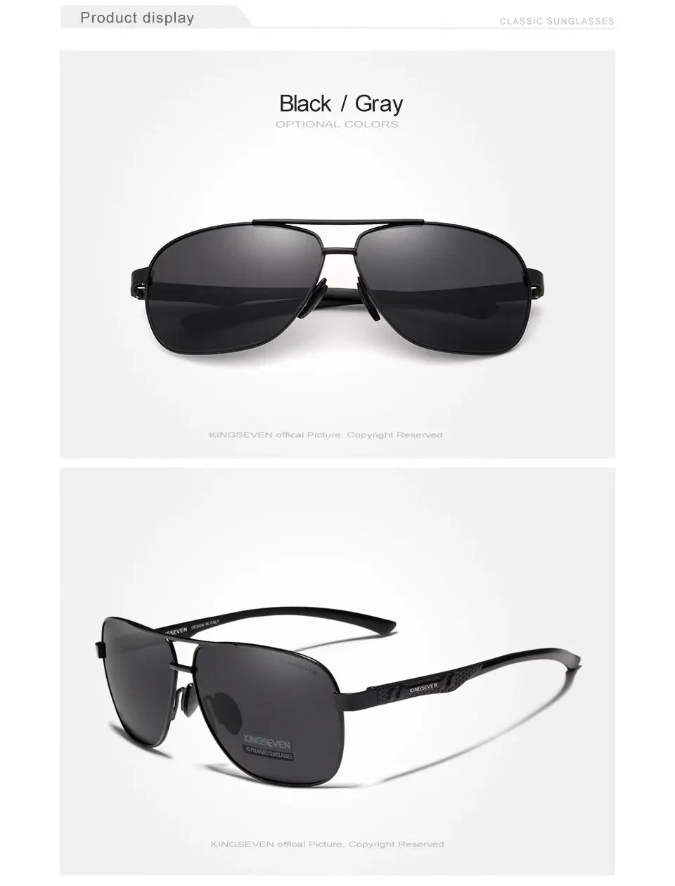KINGSEVEN Polarisierte Aluminium Sonnenbrille Männer UV400 HD Objektiv Pilot Augenschutz Photochrome Gläser Frauen Nachtsicht Brillen