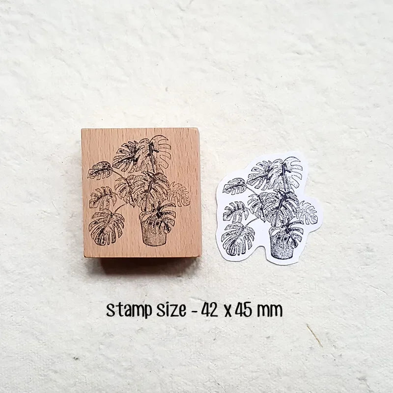 Scrapbooking Stempel Zimmerpflanzenliebhaber Alocasie Anthurium Begonie Tagebuch Dekoration Journaling Holzstempel