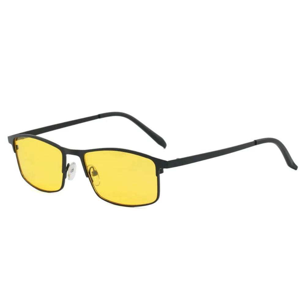 Vintage Herren-Sonnenbrille im Retro-Stil mit Metallrahmen, quadratische Sonnenbrille, UV-Schutz, modische Designer-Brille, Sonnenbrille für Herren