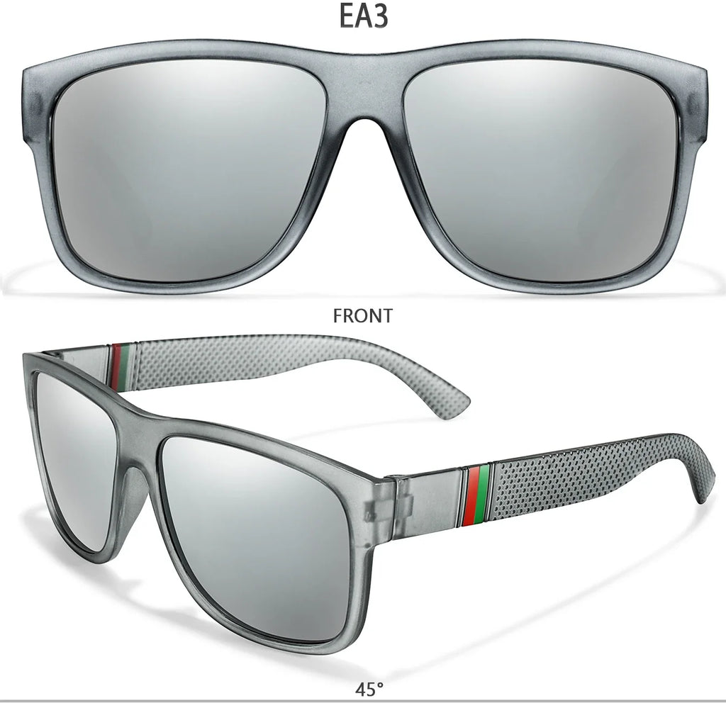 Klassische Männer Platz Polarisierte Angeln Sonnenbrille Im Freien Fahren Radfahren Laufen Brille Vintage Großen Rahmen UV400
