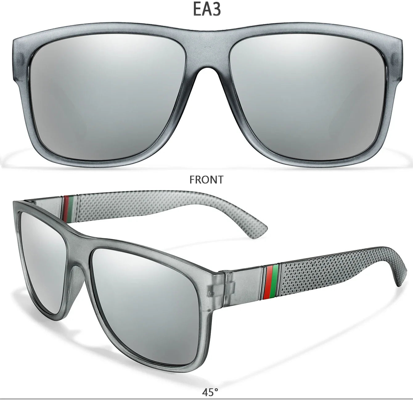 Klassische Männer Platz Polarisierte Angeln Sonnenbrille Im Freien Fahren Radfahren Laufen Brille Vintage Großen Rahmen UV400