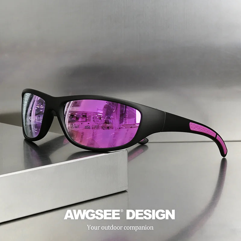Polarisierte Sport-Sonnenbrille für Männer und Frauen, Laufen, Angeln, TAC-Linse, blendfrei, weiches Silikon, rutschfeste Bügel, Outdoor-Brille, UV