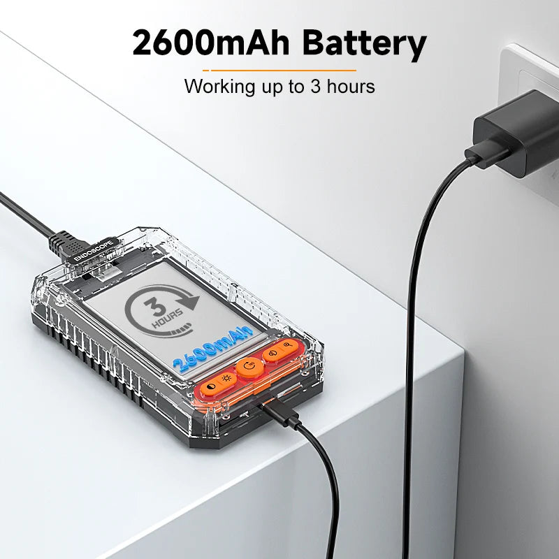 2–100 m Hand-Endoskopkamera, 8 mm, 1080P HD, 4,3 Zoll, geteiltes Design, industrielles Endoskop, IP67, starres Kabel zum Überprüfen von Autohren