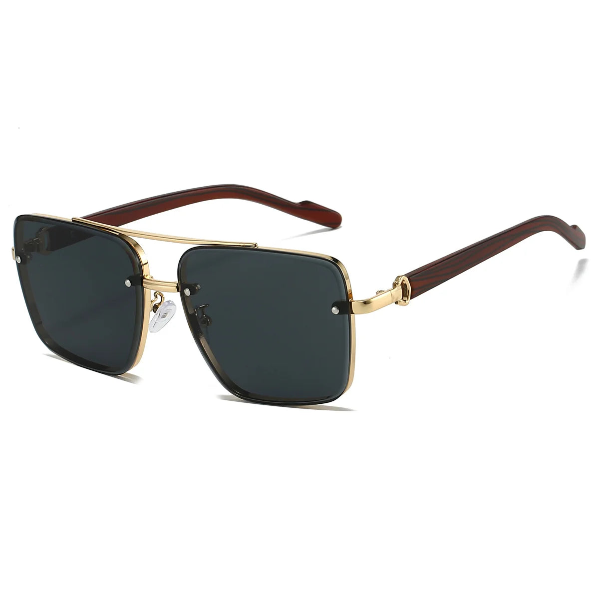 KAMMPT Mode Retro Quadratische Metall Shades frauen Original Marke Design Fahren Sonnenbrille Neue Doppel Brücke Pilot Sonnenbrille