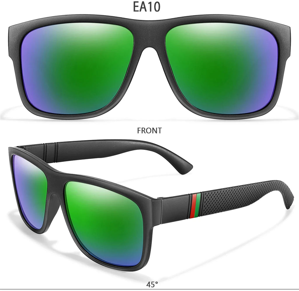 Klassische Männer Platz Polarisierte Angeln Sonnenbrille Im Freien Fahren Radfahren Laufen Brille Vintage Großen Rahmen UV400