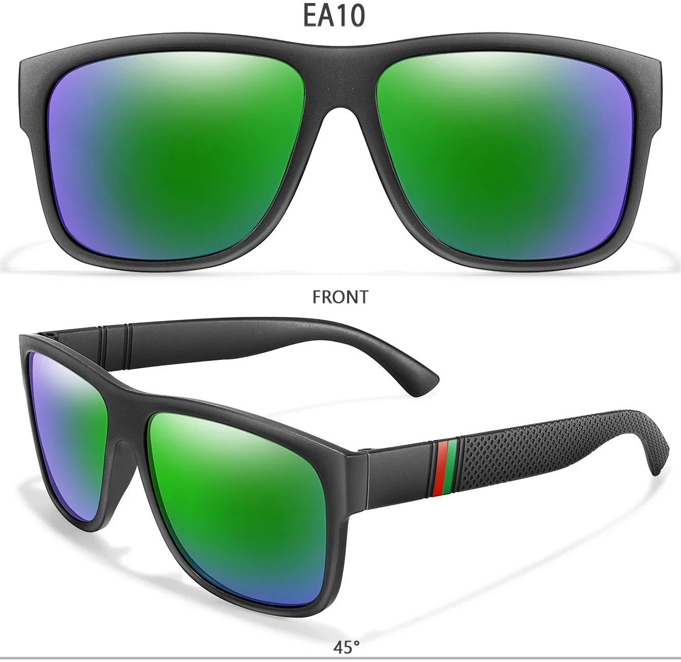 Klassische Männer Platz Polarisierte Angeln Sonnenbrille Im Freien Fahren Radfahren Laufen Brille Vintage Großen Rahmen UV400