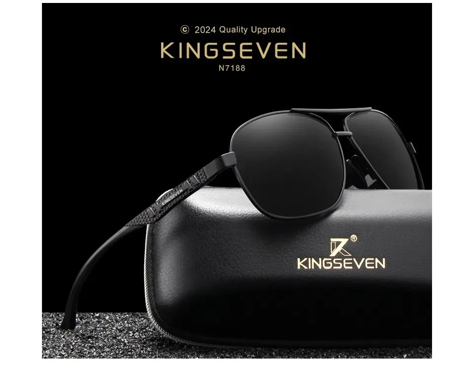 KINGSEVEN Polarisierte Aluminium Sonnenbrille Männer UV400 HD Objektiv Pilot Augenschutz Photochrome Gläser Frauen Nachtsicht Brillen