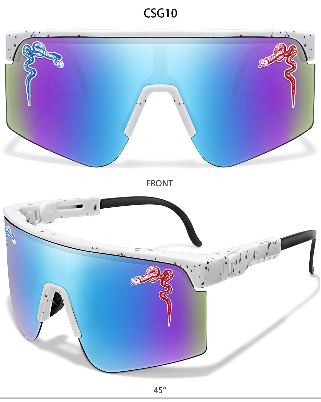 Herren Damen Radsport-Sonnenbrille Große Linse Winddicht UV400 Schutzbrille Outdoor-Sport Laufen Klettern Fahrrad MTB Brille