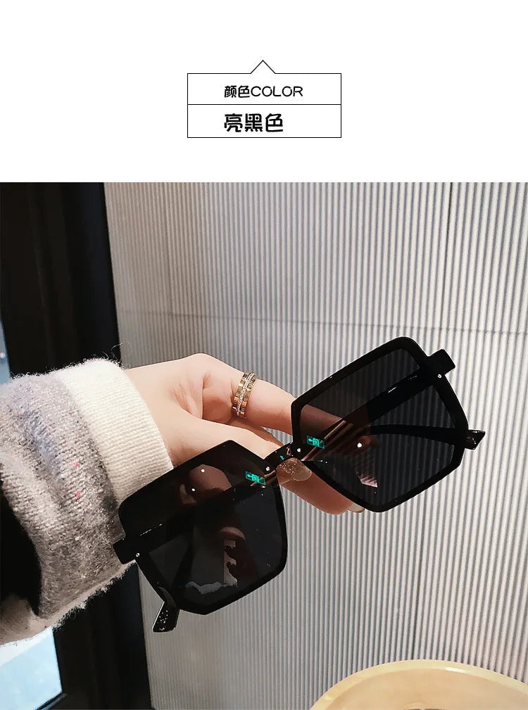 Große Rahmen Vintage Sonnenbrille Frauen Männer Marke Quadrat Sonnenbrille Retro Brillen Goggle für Männlich Weiblich Polygon Sonnenbrille ﻿ ﻿
