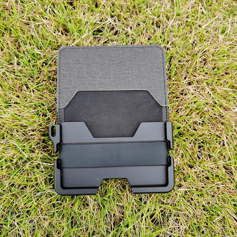 Geldbörse für Herren – Schlanke Herren-Geldbörse, Bifold-Geldbörsen, Aluminium, Kreditkarten-Reisepasshülle, Herren-Geldbörse, RFID-blockierende Geldklammer, dünn