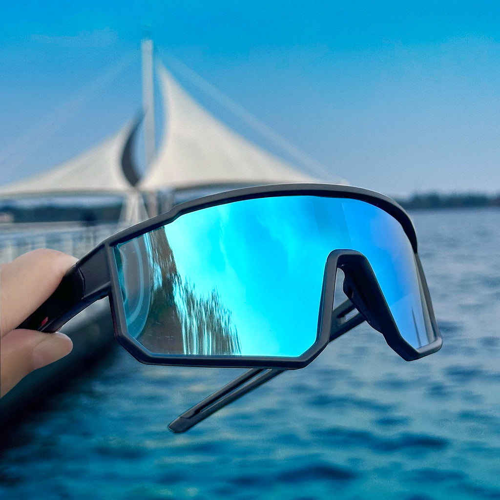 Trendige Angel-Sonnenbrille für Damen und Herren, lässige, winddichte Brille mit UV-Schutz für Outdoor-Sportarten, Laufen, Radfahren