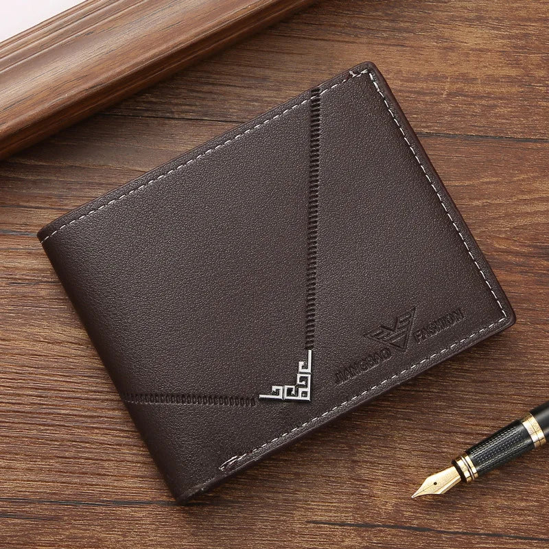 Männer Slim Geld Clip Brieftasche Kreditkarte ID Halter Casual Männlich Leder Kurze Multi-kartenhalter Geldbörsen Geschäftsmann Bifold Brieftasche