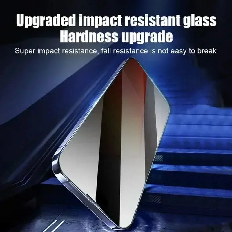 3 Stück staubfreie Installation Sichtschutz-Displayschutzfolie für iPhone 16 14 11 12 13 15 Pro Max 7 8 Plus Mini X XR 17 Anti-Spionage-Glas