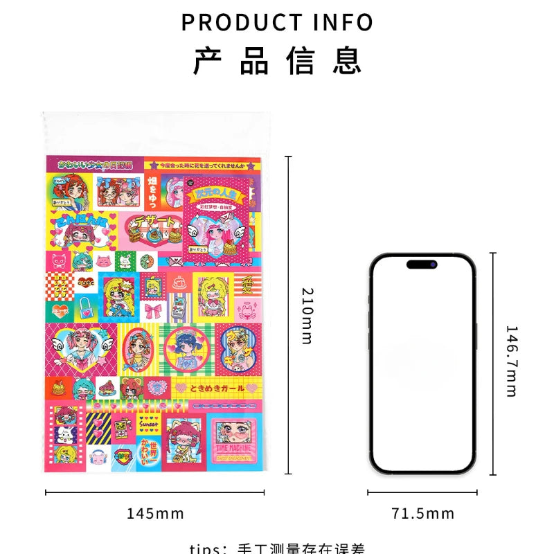 1Pc Japanischen Stil Kawaii Aufkleber Regenbogen Traum Serie Synthetische Papier Aufkleber Cartoon Sammelalbum Journal DIY Dekor Liefert
