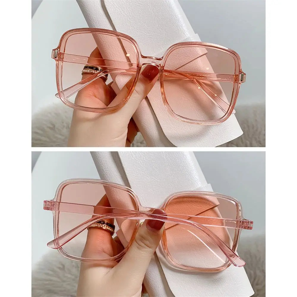 Übergroße Sonnenbrille für Frauen Luxus Vintage quadratische Sonnenbrille klassische UV400 Big Frame Lady Brillen
