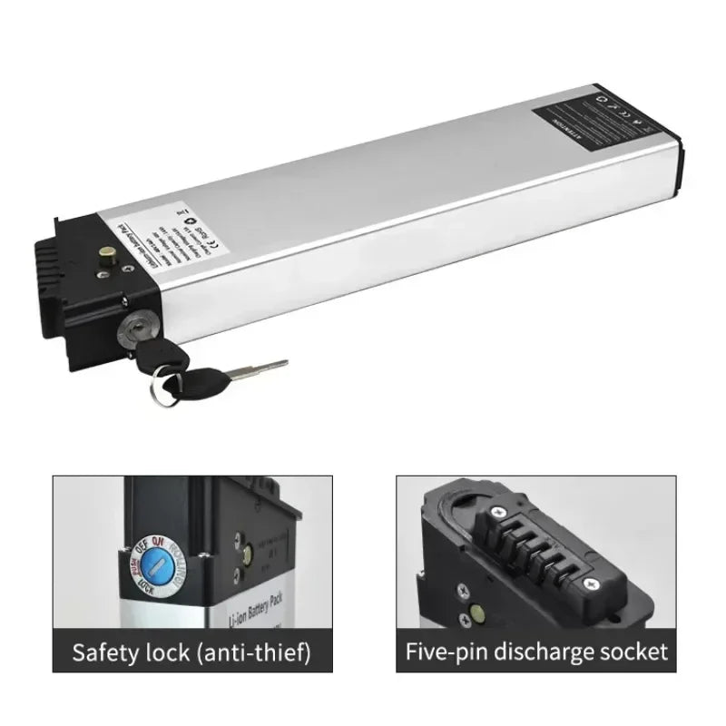 48V 17Ah 15Ah 12,8Ah 10,4Ah 36V 10Ah 12Ah 15Ah DCH-003 DCH-006 DCH-009 350W~1000W Motorbatterie
