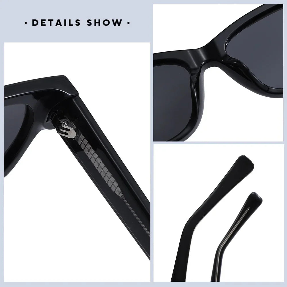 Rechteckige Sonnenbrille für Damen, Retro-Fahrbrille, 90er-Jahre-Vintage-Mode, schmaler quadratischer Rahmen, UV400-Schutz