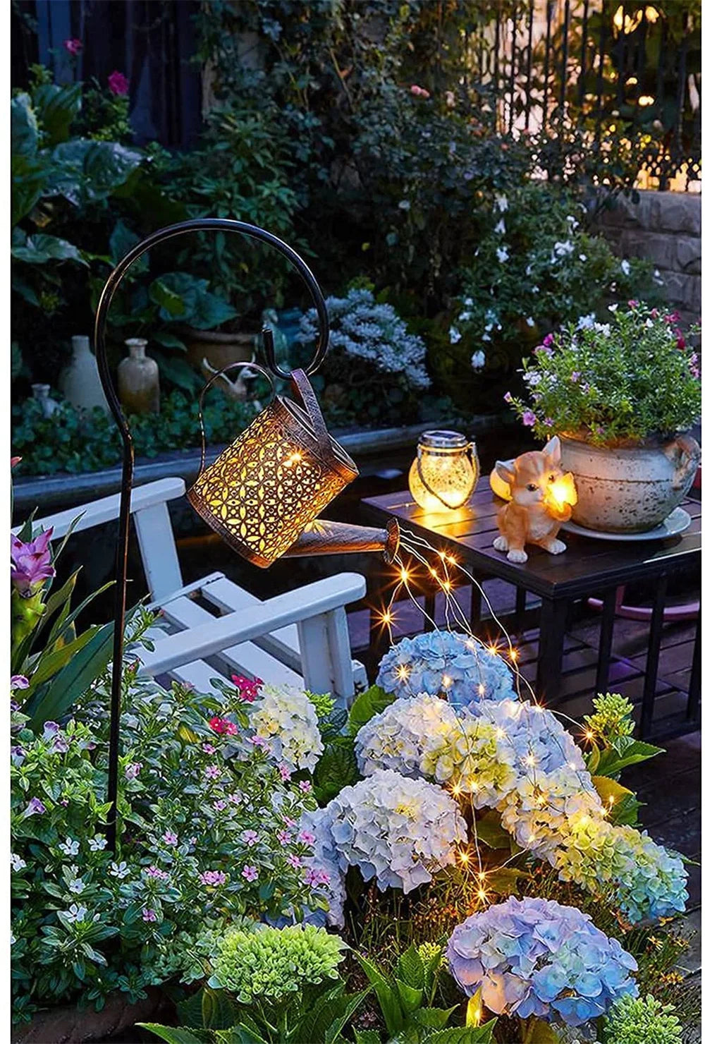 Solar Gießkanne Licht Hängen Wasserfall Lampe Wasserdichte Outdoor Garten Dekor Hof Veranda Rasen Hinterhof Landschaft Sonne LED Lampe