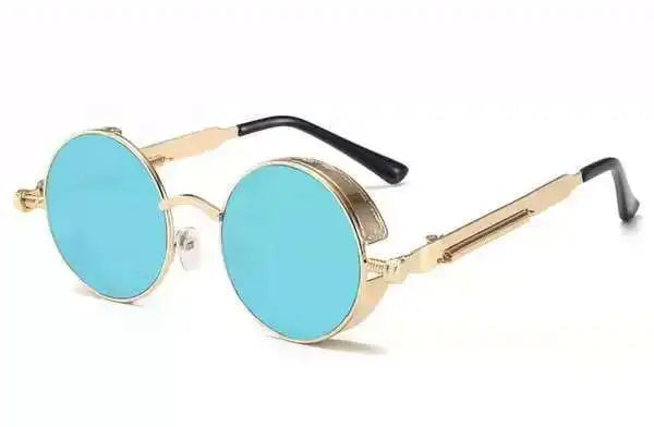 Runde Sonnenbrille Mann Gothic Steampunk Sonnenbrille für Frauen Marke Designer Vintage Mode Metall Shades Brillen Gafas De Sol