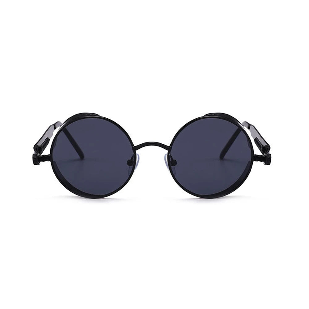 Vintage Steampunk Rote Sonnenbrille Männer Runde Punk Legierung Metall Retro Sonnenbrille Frauen Brille Gothic Stil Shades Brillen
