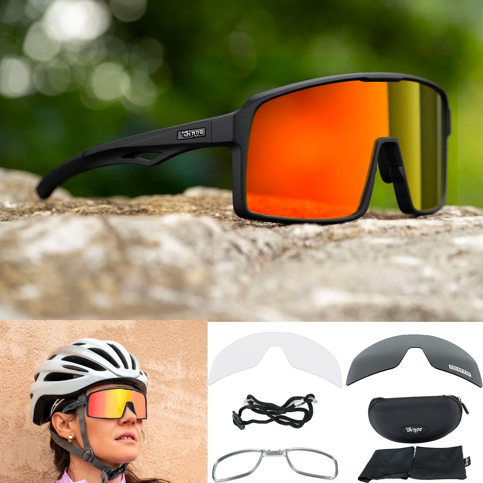 Radfahren Sonnenbrillen Outdoor Sport Sonnenbrillen Rennrad MTB Fahrrad Reiten Goggle Brillen für Mann Frauen Singa Radfahren Gläser