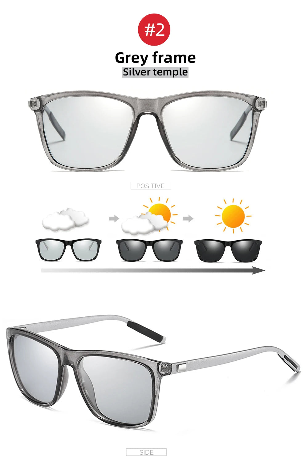 Klassische Angeln Sonnenbrille Männer Polarisierte Metall Quadratischen Rahmen UV400 Photochrome Brille Frauen Fahren Verfärbung Brillen