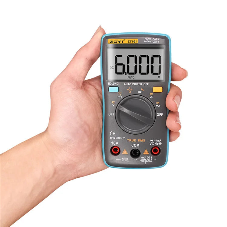 ZOYI Pocket Automatik Range Digitalmultimeter ZT101 Tragbare Taschenuhr, Werkzeugkasten mit Uhr