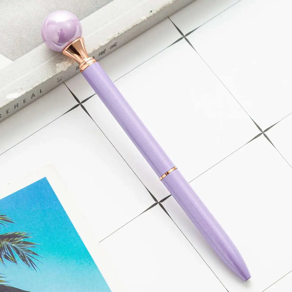 1-teiliger Lytwtw's Candy Color INS rotierender Perlen-Metall-Kugelschreiber für Schule und Büro, Schreibwaren, Geschenk