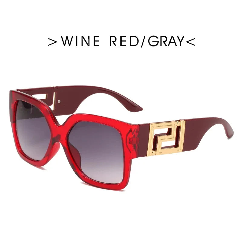 Sonnenbrille Männer Frauen Vintage Oversize Trendy Quadrat Gradient Shades Sonnenbrille 2023 Luxus Marke Design Mode UV400 Brillen