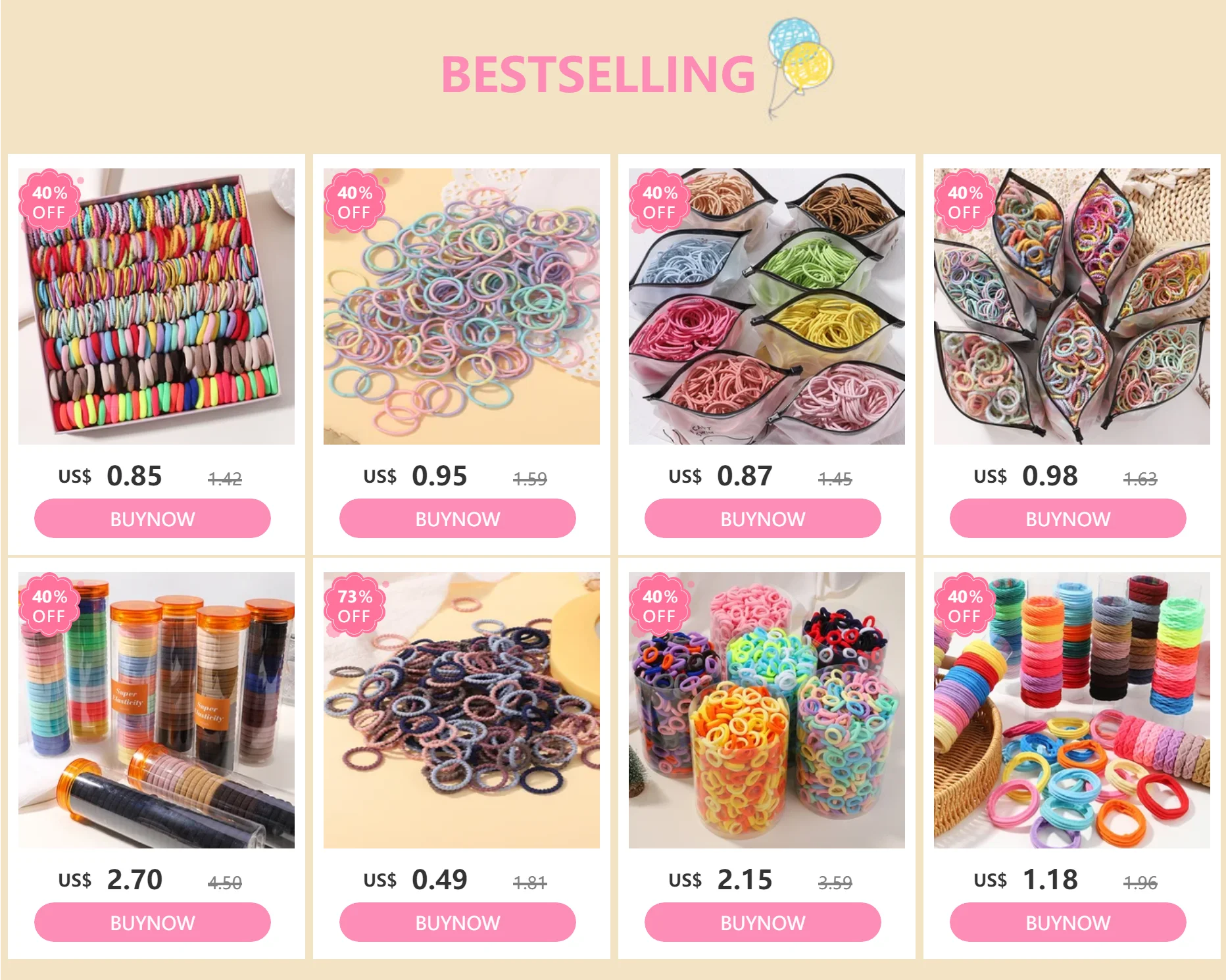 500/1000/2000 stücke Mädchen bunte Einweg Gummiband Haar gummis Stirnband Kinder Pferdes chwanz Halter Bänder Kinder Haarschmuck