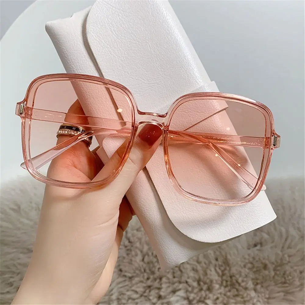 Übergroße Sonnenbrille für Frauen Luxus Vintage quadratische Sonnenbrille klassische UV400 Big Frame Lady Brillen