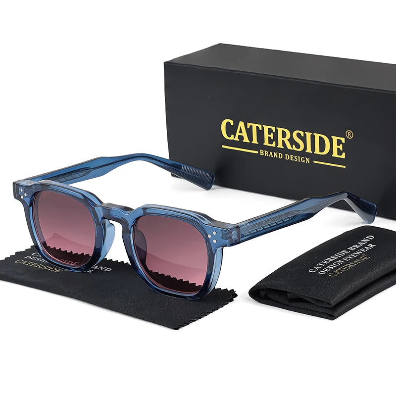 CATERSIDE Modische Herren-Sonnenbrille, kleiner Rahmen, quadratisch, personalisiertes Design, Sonnenbrille für Damen, Reisen, Party, Business, Festival, Geschenk